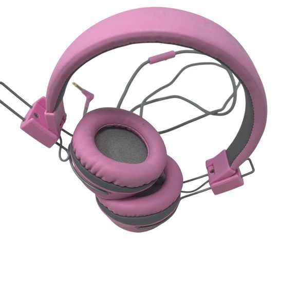 JLab JBuddies Kids Headphones - Pink/ Gray Wired Plug in Headphones Jack - Picture 5 of 5